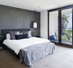 Bright bedroom in a home for sale